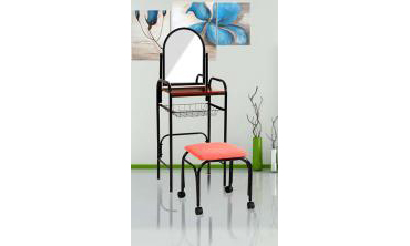 Metal Dressing Table with Stool