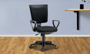 Low Back Office Chair with Wheels & Adjustable Seat Height